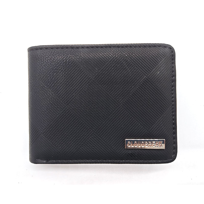 Cartera plegable grabada en relieve con ranuras para tarjetas adicionales para hombre