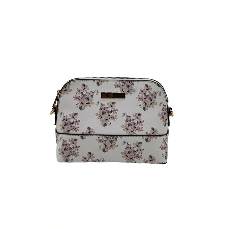 Bolso de hombro de PU con estampado de flores para mujer