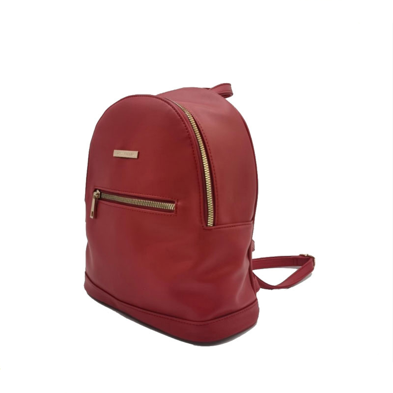 Mochila roja de pu para mujer