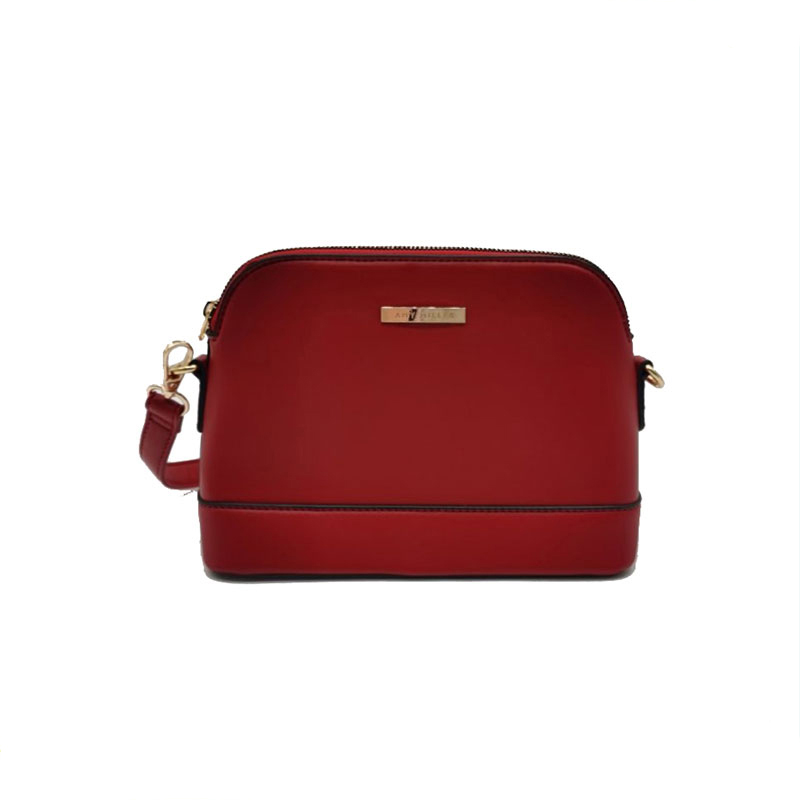 Bolso de hombro rojo de Pu para mujer