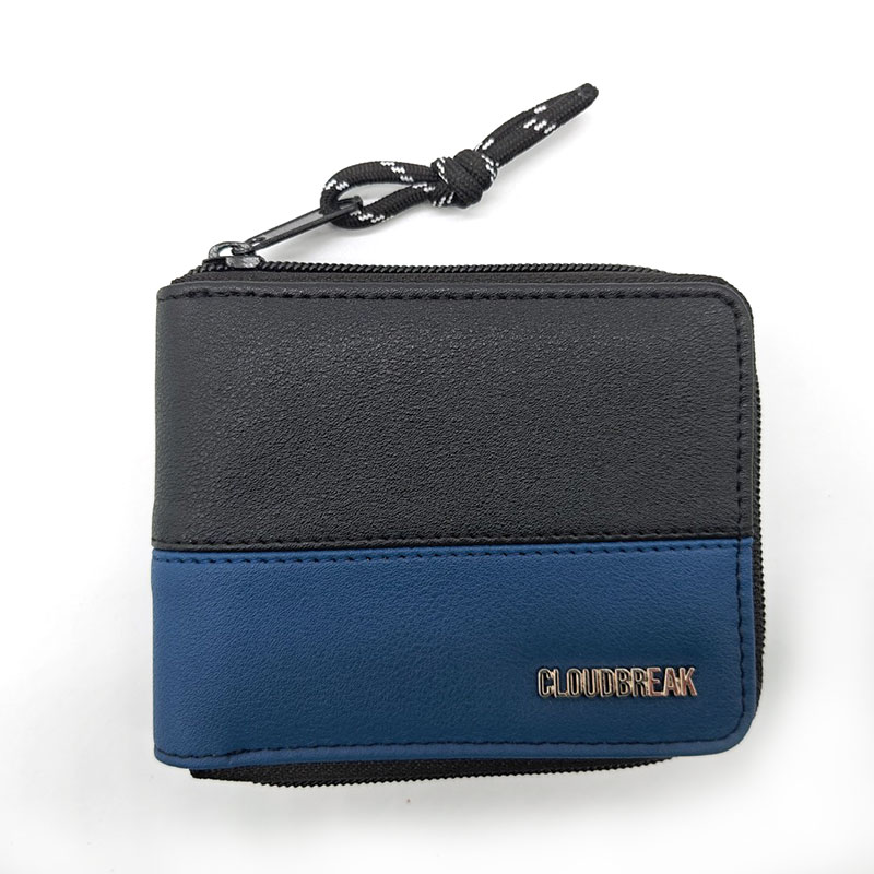 Cartera con cremallera de colores mixtos para hombre