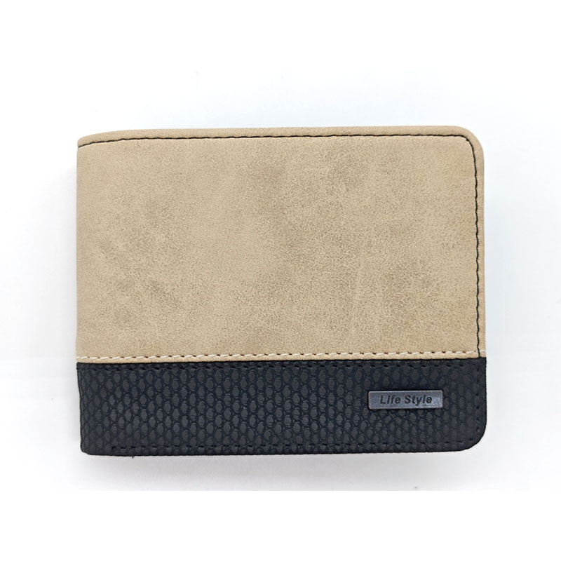 Cartera delgada de PU de estilo casual de diseño simple para hombres