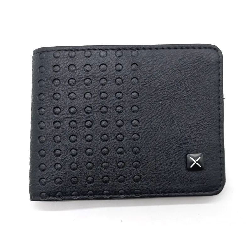 Patrón simple grabadas en billeteras plegolas para hombres