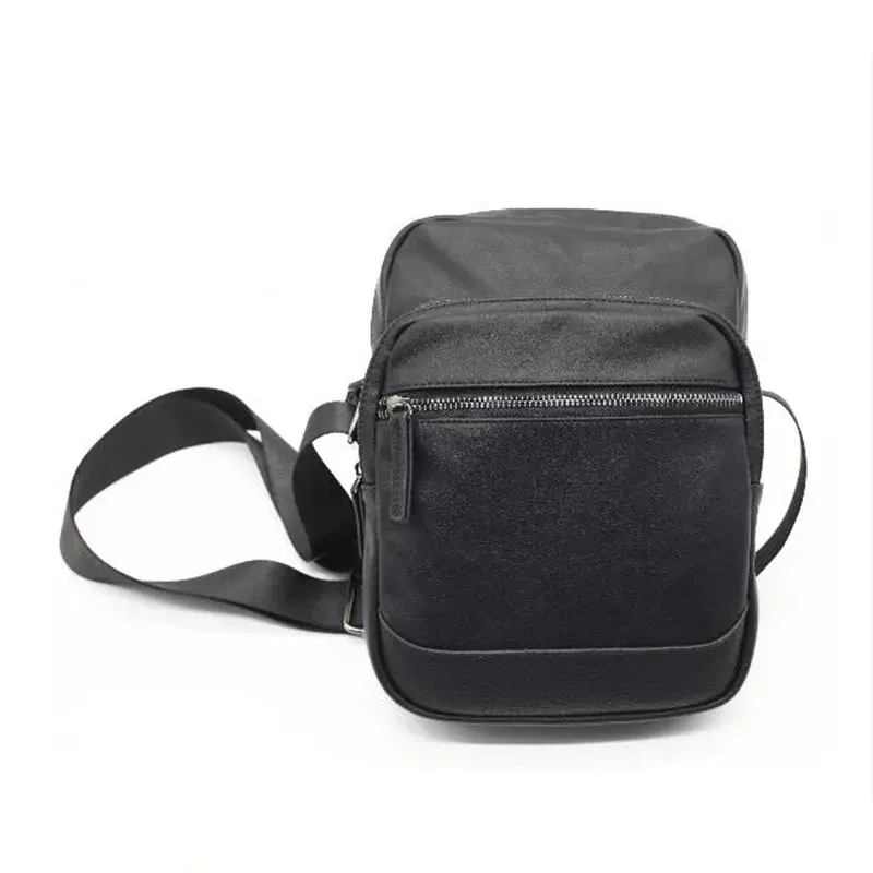 Bolso de hombro clásico para hombre de cuero artificial suave de PU