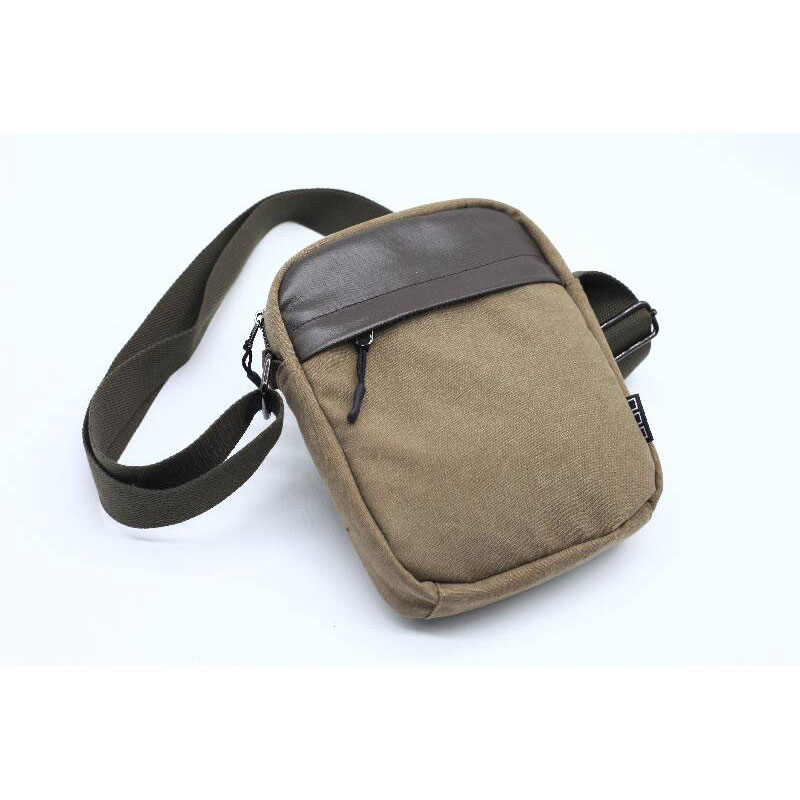 Bolso de hombro para hombre pequeño de tela de mezcla casual vintage